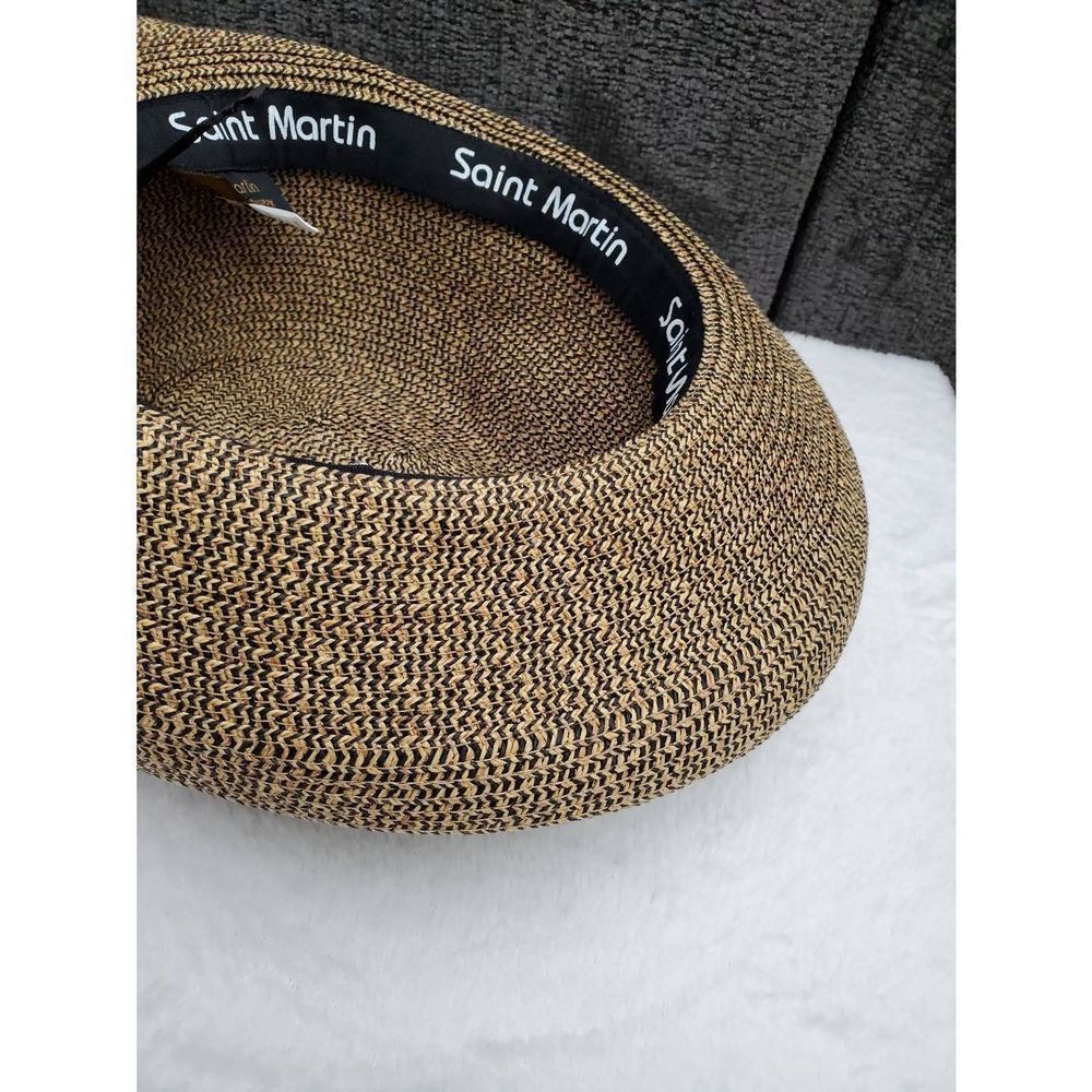 Saint Martin Straw Fedora Men's Hat OS - Picture 9 of 11